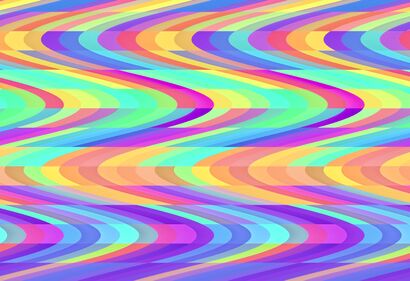 Vividly Whimsical Waves - a Digital Art Artowrk by Claire Rhodes